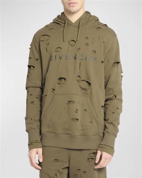 givenchy distressed hoodie women& 39|Givenchy men's destroyed hoodie.